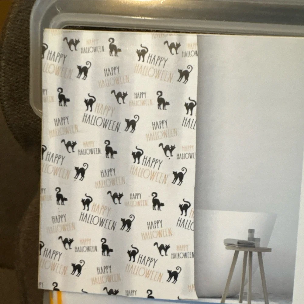 Rae Dunn Shower curtain liner Halloween cat
